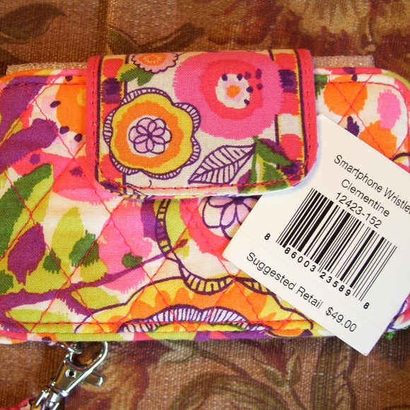 Vera Bradley Smartphone Wristlet Wallet Clementine - Picture 2 of 6